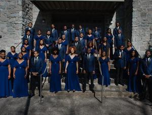 Members of The Aeolians pose for a picture. 